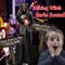 Costway 6ft Halloween Animatronics Standing Witch Talking Animated Wicked Witch with Light Up Eyes & Magical Ball Sound Activated